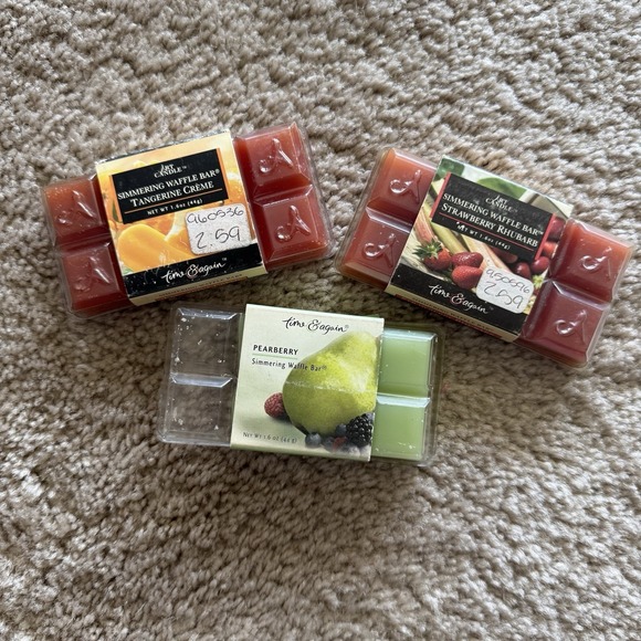 Time & Again / Art Candle Other - Lot of 3 Vintage Time & Again Wax‎ Melts Simmering Waffle Bar Discontinued Scent